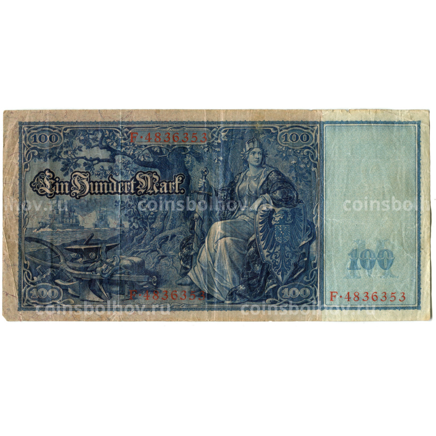 Банкнота 100 марок 1910 года Германия (вид 2)