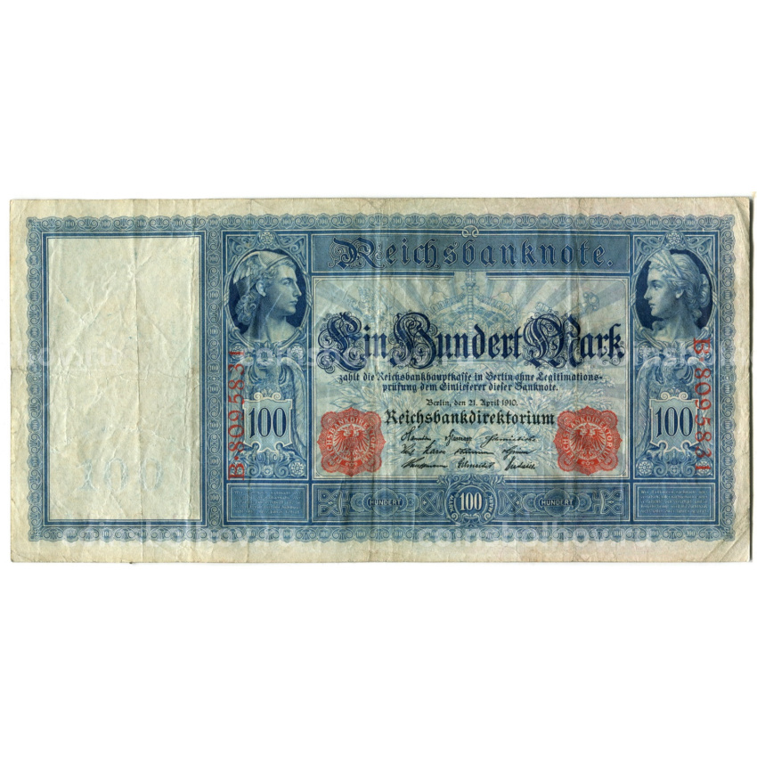 Банкнота 100 марок 1910 года Германия