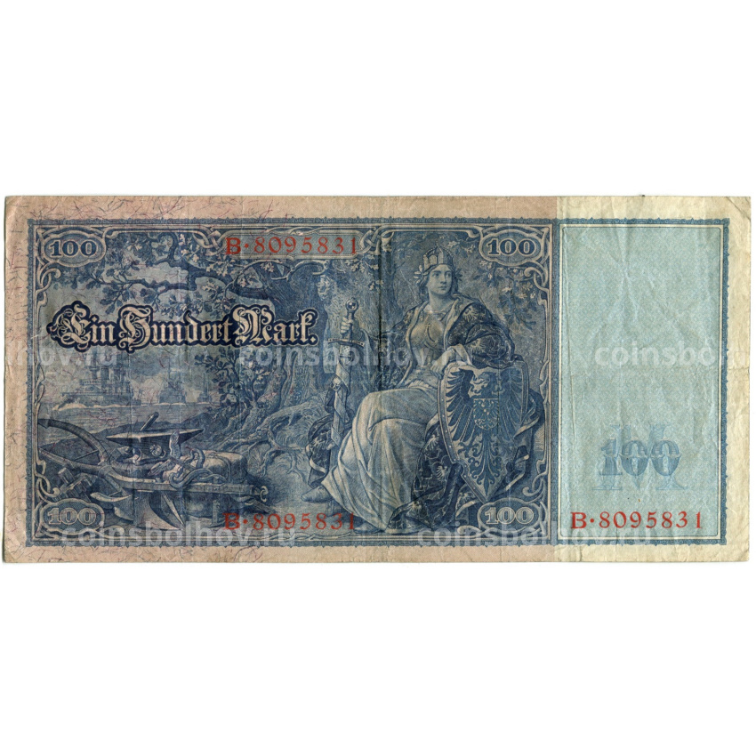 Банкнота 100 марок 1910 года Германия (вид 2)