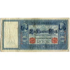 Банкнота 100 марок 1910 года Германия