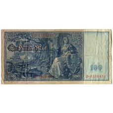Банкнота 100 марок 1910 года Германия (вид 2)