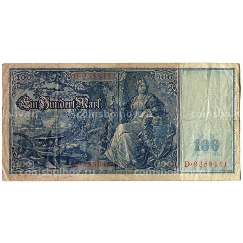 Банкнота 100 марок 1910 года Германия (вид 2)