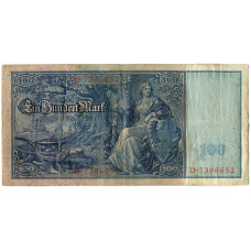 Банкнота 100 марок 1910 года Германия (вид 2)