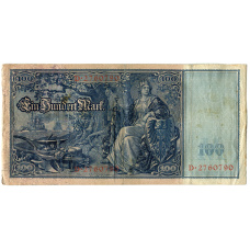 Банкнота 100 марок 1910 года Германия (вид 2)