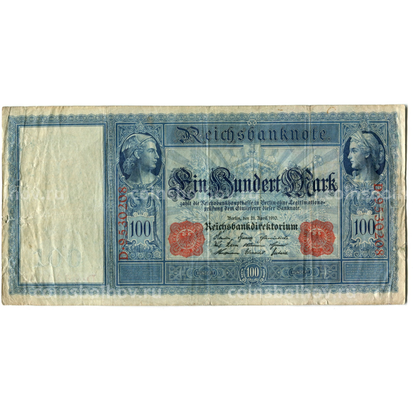 Банкнота 100 марок 1910 года Германия