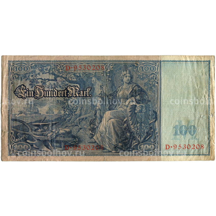 Банкнота 100 марок 1910 года Германия (вид 2)