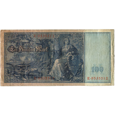 Банкнота 100 марок 1910 года Германия (вид 2)