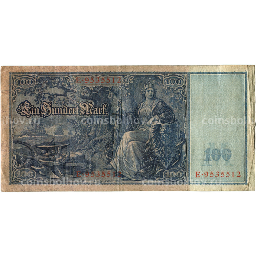 Банкнота 100 марок 1910 года Германия (вид 2)