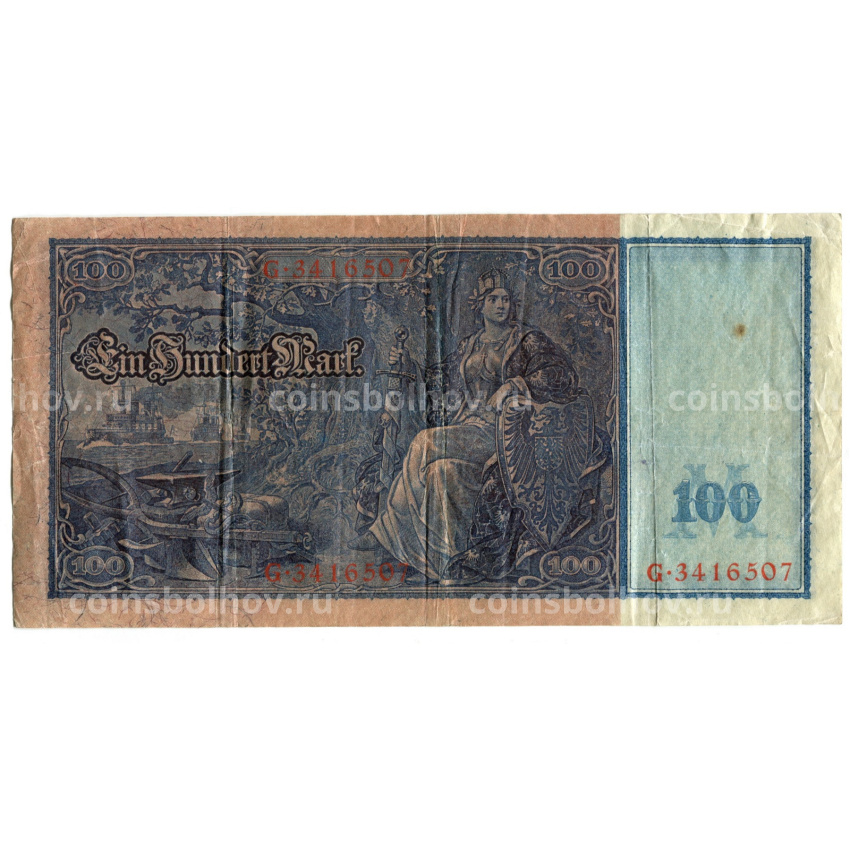 Банкнота 100 марок 1910 года Германия (вид 2)