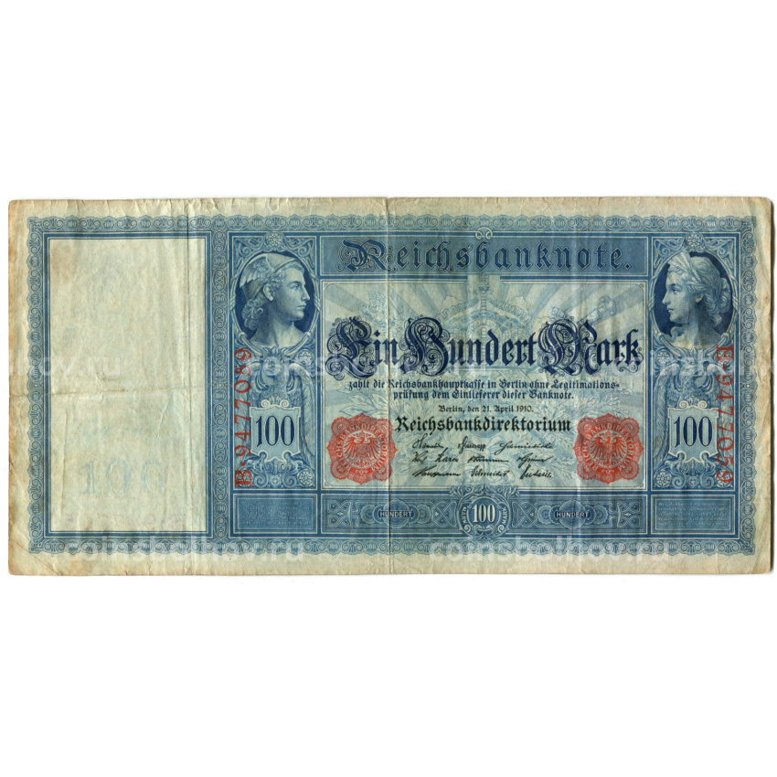 Банкнота 100 марок 1910 года Германия