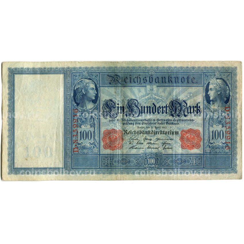 Банкнота 100 марок 1910 года Германия