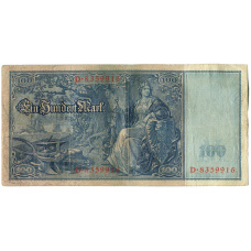 Банкнота 100 марок 1910 года Германия (вид 2)