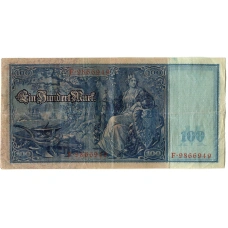 Банкнота 100 марок 1910 года Германия (вид 2)