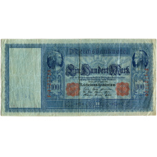 Банкнота 100 марок 1910 года Германия (аверс)