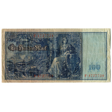 Банкнота 100 марок 1910 года Германия (реверс)