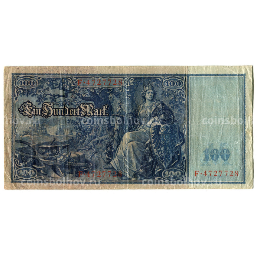 Банкнота 100 марок 1910 года Германия (вид 2)