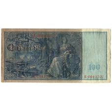 Банкнота 100 марок 1910 года Германия (вид 2)