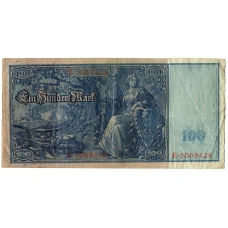 Банкнота 100 марок 1910 года Германия (вид 2)