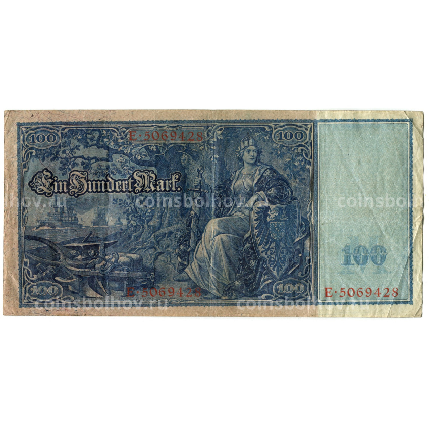 Банкнота 100 марок 1910 года Германия (вид 2)