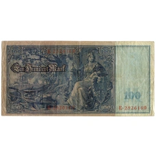 Банкнота 100 марок 1910 года Германия (вид 2)