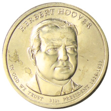 Монета 1 доллар 2014 года D США «31-й президент США Герберт Гувер» (аверс)