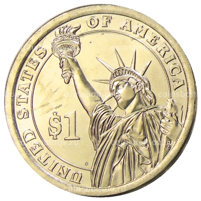 Монета 1 доллар 2014 года D США «32-й президент США Франклин Рузвельт» (вид 2)