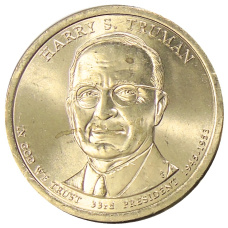 Монета 1 доллар 2015 года D США «33-й президент США Гарри Труман» (аверс)