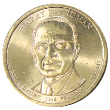 Монета 1 доллар 2015 года D США «33-й президент США Гарри Труман» (аверс)
