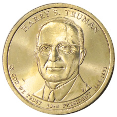 Монета 1 доллар 2015 года D США «33-й президент США Гарри Труман» (аверс)