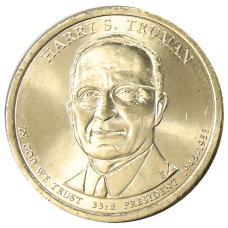 Монета 1 доллар 2015 года D США «33-й президент США Гарри Труман» (аверс)