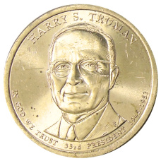 Монета 1 доллар 2015 года D США «33-й президент США Гарри Труман» (аверс)