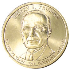 Монета 1 доллар 2015 года D США «33-й президент США Гарри Труман» (аверс)