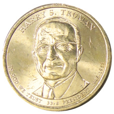 Монета 1 доллар 2015 года D США «33-й президент США Гарри Труман» (аверс)