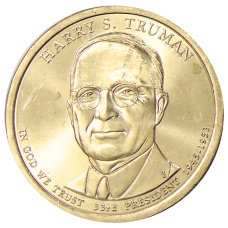 Монета 1 доллар 2015 года D США «33-й президент США Гарри Труман» (аверс)