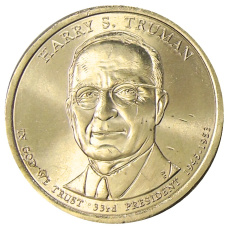 Монета 1 доллар 2015 года D США «33-й президент США Гарри Труман» (аверс)