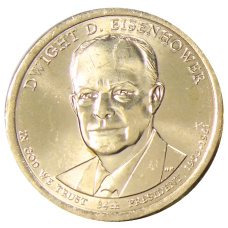 Монета 1 доллар 2015 года D США «34-й президент США Дуайт Эйзенхауэр» (аверс)