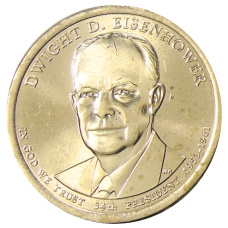 Монета 1 доллар 2015 года D США «34-й президент США Дуайт Эйзенхауэр» (аверс)