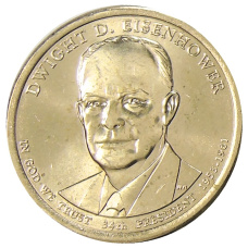Монета 1 доллар 2015 года D США «34-й президент США Дуайт Эйзенхауэр» (аверс)