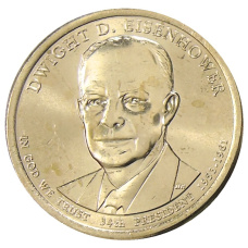 Монета 1 доллар 2015 года D США «34-й президент США Дуайт Эйзенхауэр» (аверс)