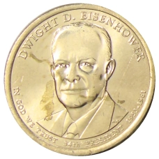 Монета 1 доллар 2015 года D США «34-й президент США Дуайт Эйзенхауэр» (аверс)