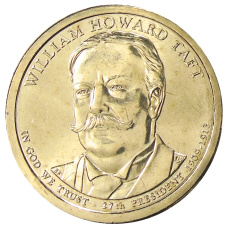 Монета 1 доллар 2013 года D США «27-й президент США Уильям Тафт» (аверс)