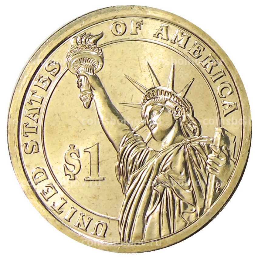 Монета 1 доллар 2013 года D США «27-й президент США Уильям Тафт» (вид 2)