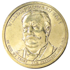 Монета 1 доллар 2013 года D США «27-й президент США Уильям Тафт» (аверс)