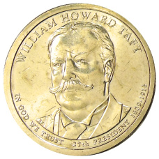Монета 1 доллар 2013 года D США «27-й президент США Уильям Тафт» (аверс)
