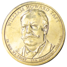 Монета 1 доллар 2013 года D США «27-й президент США Уильям Тафт» (аверс)