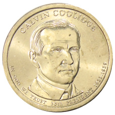 Монета 1 доллар 2014 года D США «30-й президент США Калвин Кулидж» (аверс)