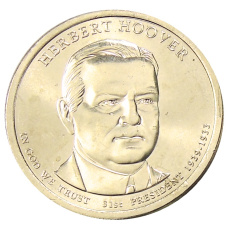 Монета 1 доллар 2014 года D США «31-й президент США Герберт Гувер» (аверс)