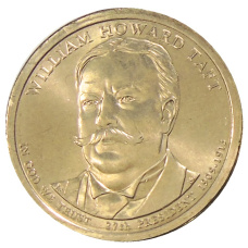 Монета 1 доллар 2013 года D США «27-й президент США Уильям Тафт» (аверс)