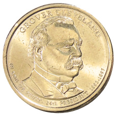 Монета 1 доллар 2012 года D США «24-й президент США Гровер Кливленд» (аверс)