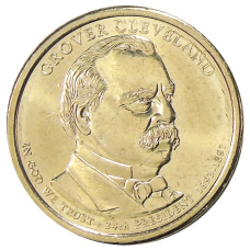 Монета 1 доллар 2012 года D США «24-й президент США Гровер Кливленд» (аверс)